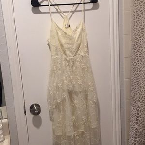 cream lace dress